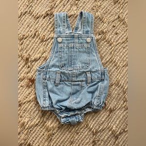 Unisex jean overall romper